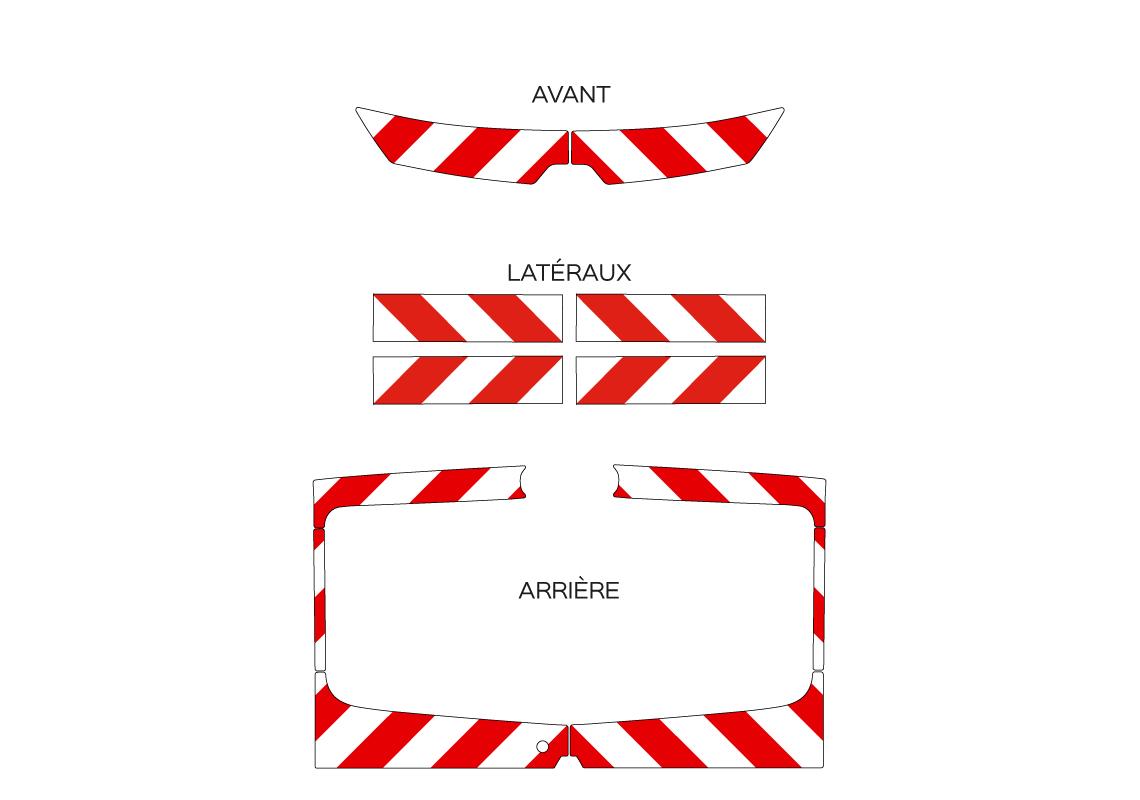 Pre-cut chevron kit Class A RENAULT TRAFIC 2021-...